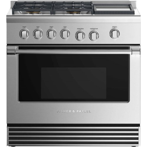 Fisher & Paykel - 4.8 Cu. Ft. Self-Cleaning Freestanding Dual Fuel Convection Range - Stainless steel