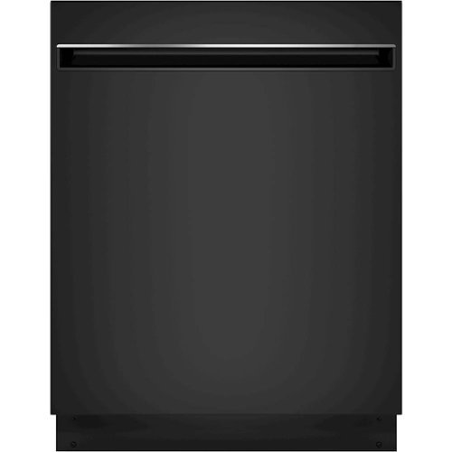 GE - 24" Top Control Built-In Dishwasher with Stainless Steel Tub - Black-Front_Standard 