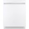 GE - 24" Top Control Built-In Dishwasher with Stainless Steel Tub - White-Front_Standard