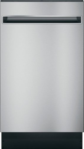 "GE Profile - 18"" Top Control Built-In Dishwasher with Stainless Steel Tub - Stainless Steel"