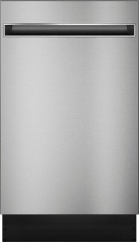 "Haier - 18"" Front Control Built-In Dishwasher with Stainless Steel Tub - Stainless Steel"