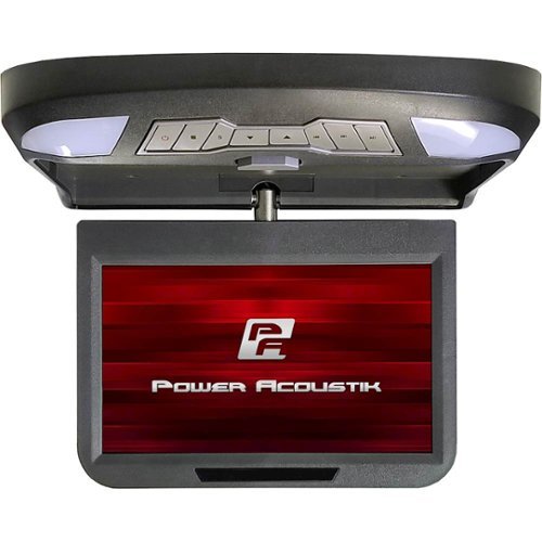 Power Acoustik - 10.2" Widescreen Overhead LCD Monitor with DVD Player - Gray/Black/Beige-Front_Standard 