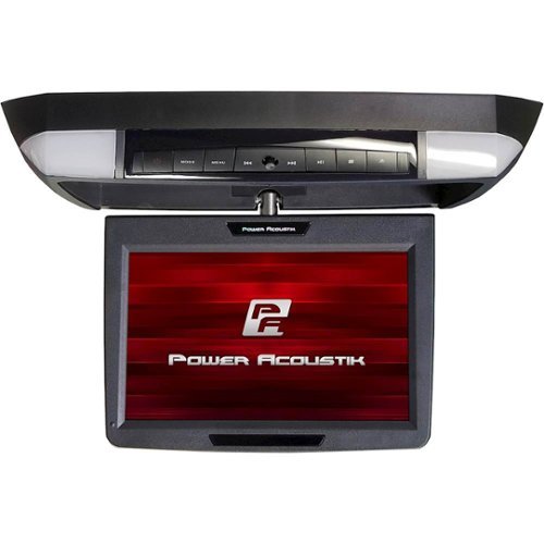 Power Acoustik - 11.2" Widescreen Overhead LCD Monitor with DVD Player - Gray/Black/Beige-Front_Standard 