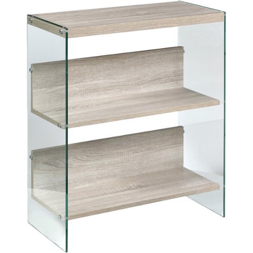  OneSpace - Escher Skye Collection 3-Shelf Bookcase - Clear/Light Oak