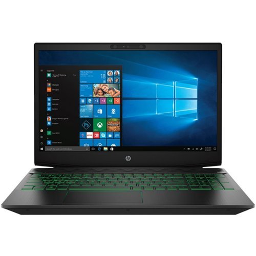 15.6" Gaming Laptop - Intel Core i5 - 8GB Memory - NVIDIA GeForce GTX 1050 Ti - 1TB Hard Drive + 128GB Solid State Drive - HP Matte Finish In Shadow Black And Acid Green-Front_Standard 