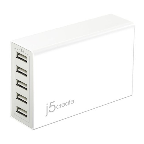 j5create - 5' Power Adapter - White-Front_Standard 