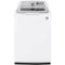GE - 4.9 Cu. Ft. 13-Cycle Top-Loading Washer - White on White/Silver-Front_Standard 