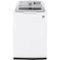 GE - 4.9 Cu. Ft. 13-Cycle Top-Loading Washer - White on White/Silver-Front_Standard