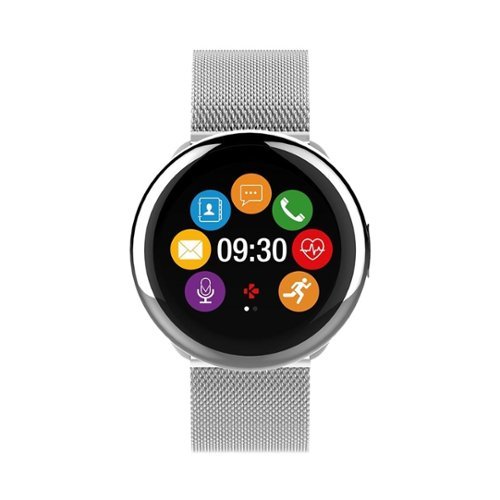  MyKronoz - ZeRound2HR Smartwatch 45mm Polished Silver - Polished Silver with Silver Band