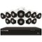 Night Owl - 16-Channel, 12-Camera Indoor/Outdoor Wired 4k 4TB NVR Surveillance System - Black/White-Front_Standard