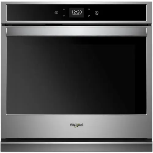 Front. Whirlpool - 30" Built-In Single Electric Wall Oven - Stainless Steel.