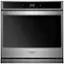 Front. Whirlpool - 27" Built-In Single Electric Wall Oven - Stainless Steel.