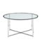 Walker Edison - Modern Glam Round Coffee Table - Chrome-Front_Standard
