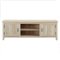 Walker Edison - 70" Modern Farmhouse Simple Grooved Door TV Stand for most TVs up to 80" - White Oak-Front_Standard