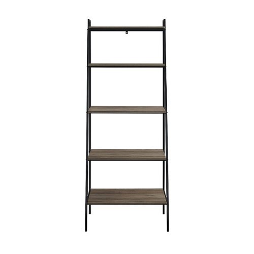 Walker Edison - 72" Industrial Ladder 5-Shelf Bookcase - Grey Wash