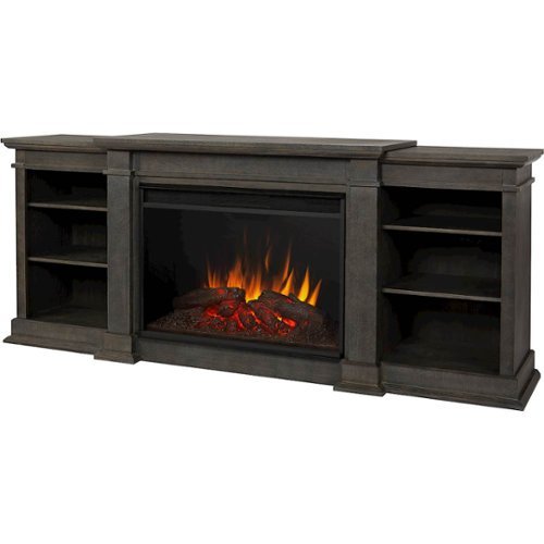 Real Flame - Eliot Grand Electric Fireplace - Antique Gray-Front_Standard 