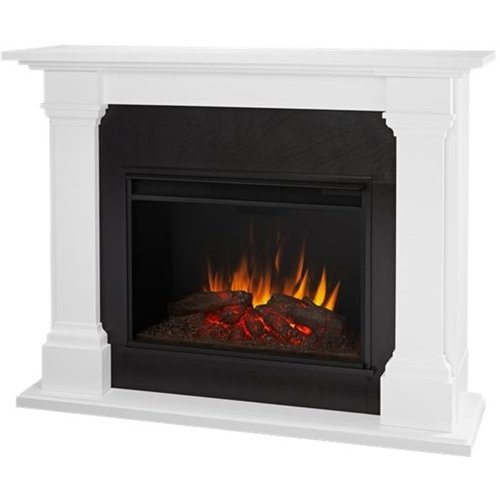 Real Flame - Callaway Electric Fireplace - White-Front_Standard 