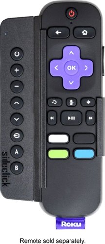 Sideclick - Universal Attachment for Roku® Streaming Player Remote - Black