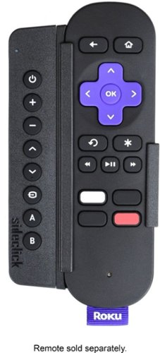 Sideclick Universal Attachment for Roku Streaming Player Remote - Black WORLDWIDE DELIVERY