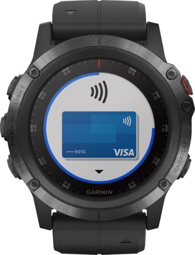 Garmin Fēnix 5X Plus Sapphire Smart Watch - Fiber-Reinforced Polymer - Black with Black Band WHERE TO BUY