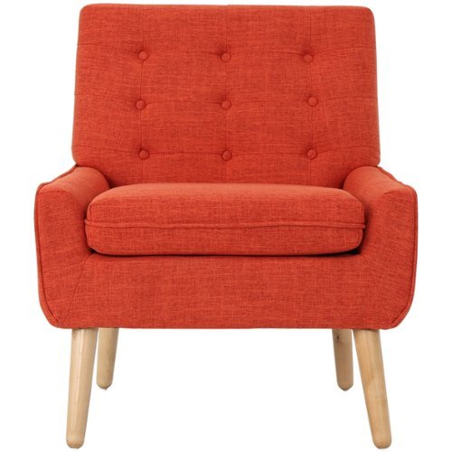 Noble House - Quincy Accent Chair - Muted Orange-Front_Standard 