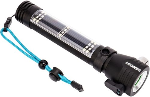 Renogy - E.LUMEN 200 Lumen Solar LED Flashlight - Black-Front_Standard 