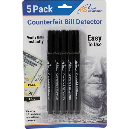 Royal Sovereign - Counterfeit Bill Detector Pen (5-Pack)