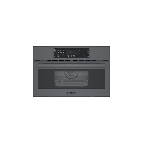Bosch - 800 Series 1.6 Cu. Ft. Convection Built-In Microwave - Black Stainless Steel