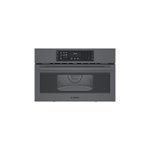 Bosch - 800 Series 1.6 Cu. Ft. Built-In Microwave - Black stainless steel - Front_Standard