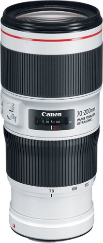 EF70-200mm F4.0 L IS II USM Optical Telephoto Zoom Lens for Canon EOS DSLR Cameras - White