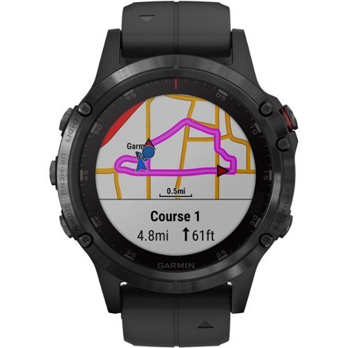 Garmin - fēnix 5 Plus Sapphire GPS Smartwatch 47mm Fiber-Reinforced Polymer - Black