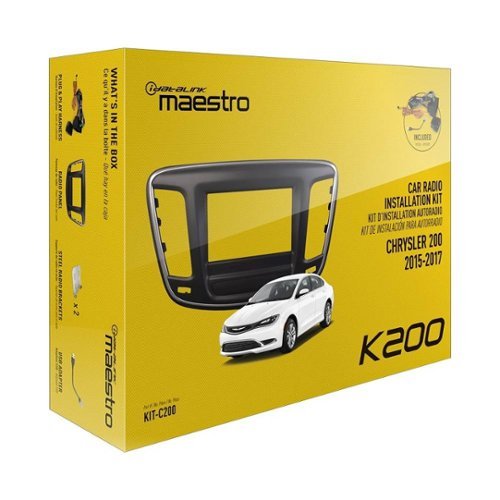Maestro Dash Kit for Select 2015-2017 Chrysler 200 Vehicles - Black GLOBAL SHIPPING