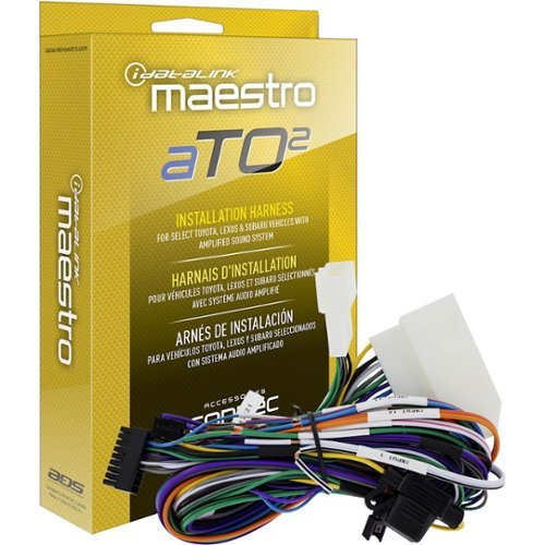 Maestro Amplifier Replacement T-Harness for Select Toyota, Lexus and Subaru Vehicles - Black WORLDWIDE DELIVERY