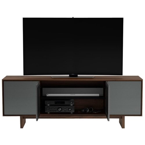 BDI - Octave TV Cabinet for Most Flat-Panel TVs Up to 85" - Toasted Walnut-Front_Standard 