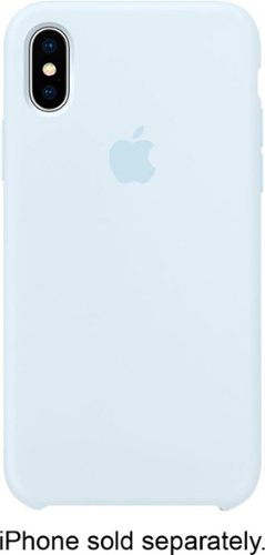 Apple - iPhone® X Silicone Case - Sky Blue-Front_Standard 