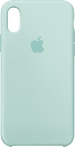 Apple - iPhone® X Silicone Case - Marine Green-Front_Standard 