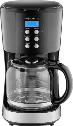 Insignia™ - 12-Cup Coffee Maker - Black-Front_Standard 