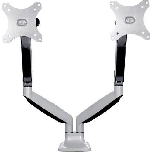 Diamond Ergo - Pro Series Interactive Dual Monitor Desk Mount - Black/Silver-Front_Standard 