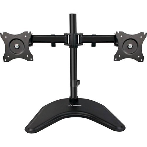 Diamond Ergo - Elite Series Articulating Dual Monitor Table Top Mount - Black-Front_Standard 