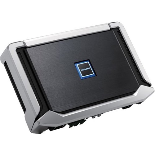 Alpine - X-Series 1800W Class D Digital Mono Amplifier with Variable Low-Pass Crossover - Silver/Black