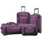 American Tourister - Fieldbrook XLT Luggage Set (4-Piece) - Black/Purple-Front_Standard