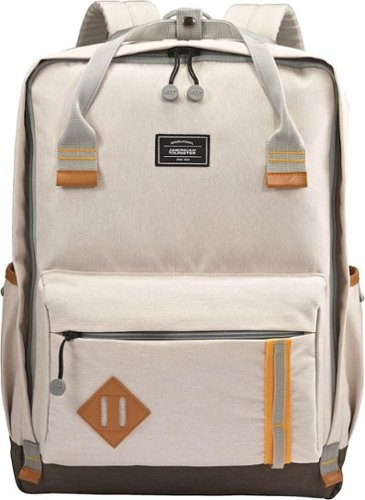 American Tourister - Laptop Backpack for 15.6" Laptop - Oatmeal-Front_Standard 