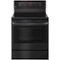 LG - 6.3 Cu. Ft. Self-Cleaning Freestanding Electric Convection Range with EasyClean - Matte Black Stainless Steel-Front_Standard