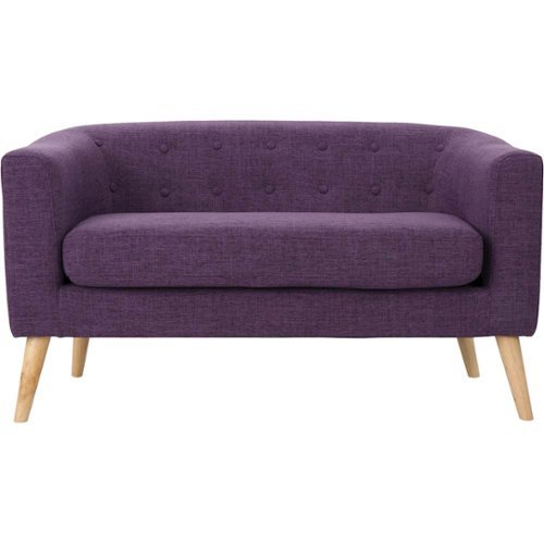 Noble House - Hickory Loveseat - Muted Purple-Front_Standard 