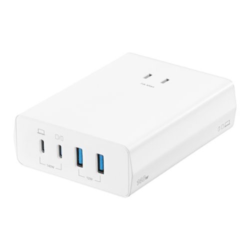 Insignia™ 140W 4-Port USB and USB-C Desktop Charger Kit for MacBook Pro 16”, Laptops, Smartphone, Tablet, and More - White WORLDWIDE DELIVERY