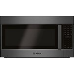 Bosch - 800 Series 1.8 Cu. Ft. Convection Over-the-Range Microwave - Black stainless steel - Front_Standard
