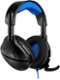 Turtle Beach - Stealth 300 Wired Amplified Stereo Gaming Headset for PlayStation 4 - Black/Blue-Front_Standard