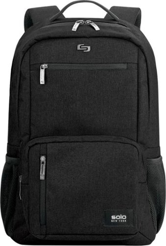 Solo New York - Downtown Collection Bowery Laptop Backpack - Black-Front_Standard 