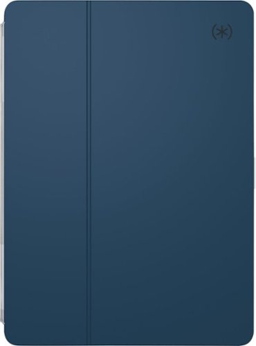 Speck - Balance Folio Protective Case for Apple® 9.7" iPad® 5th gen., 6th gen. and 9.7" iPad Pro - Clear/Marine Blue-Front_Standard 