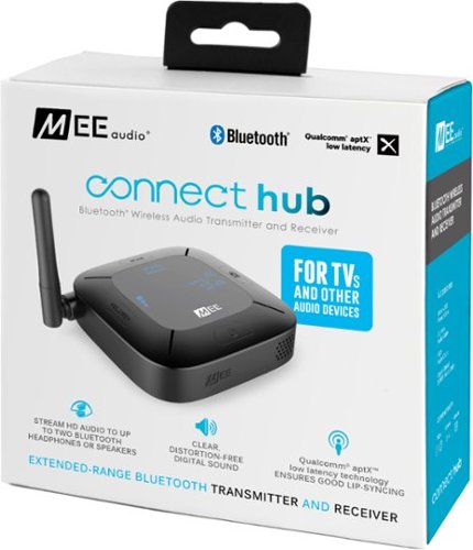 MEE audio Connect Hub TV Bluetooth Audio Transmitter and Receiver for Headphones and Speakers - Black WORLDWIDE DELIVERY